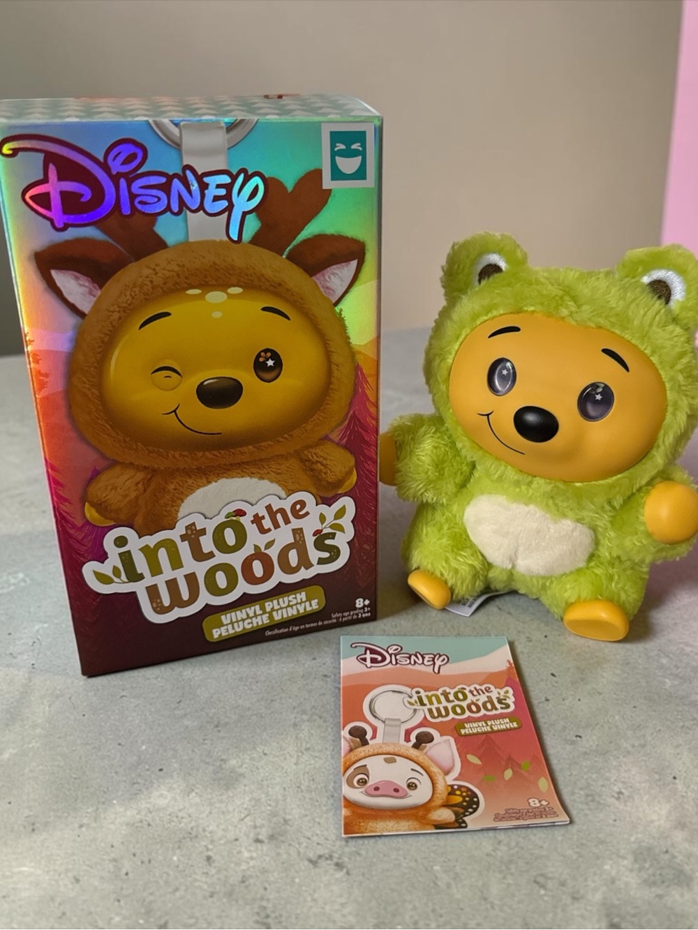 Disney Into the Woods Pooh bear frog  Plush Toy - Cute Character Plush open box
